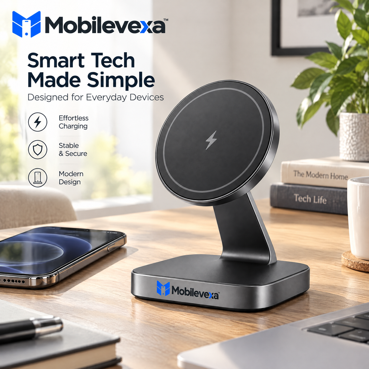 Mobilevexa™ Magnetic Wireless Charging Station