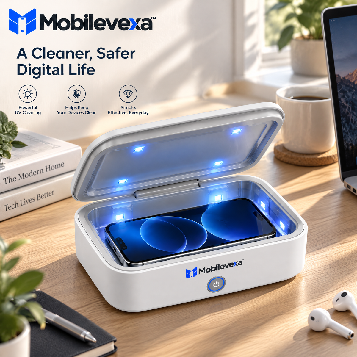 Mobilevexa™ Phone Cleaning & Sanitizing Box