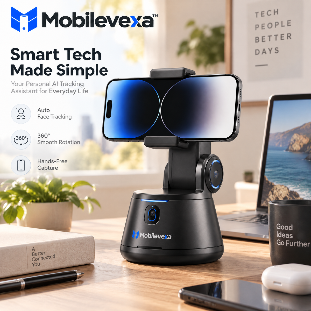 Mobilevexa™ AI Auto-Tracking Phone Stand