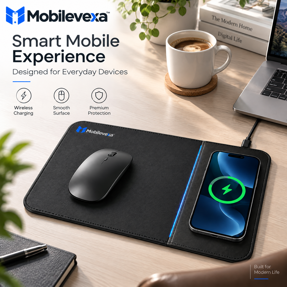 Mobilevexa™ Wireless Charging Mouse Pad