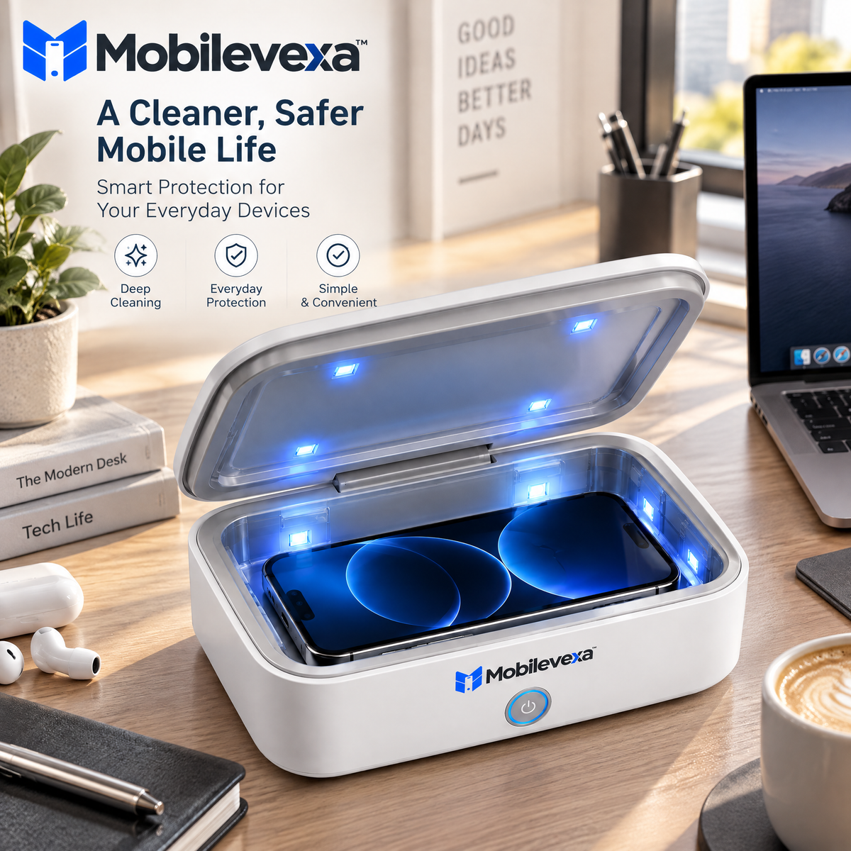 Mobilevexa™ Phone Cleaning & Sanitizing Box