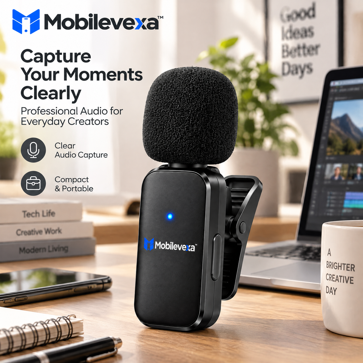Mobilevexa™ Wireless Lavalier Microphone
