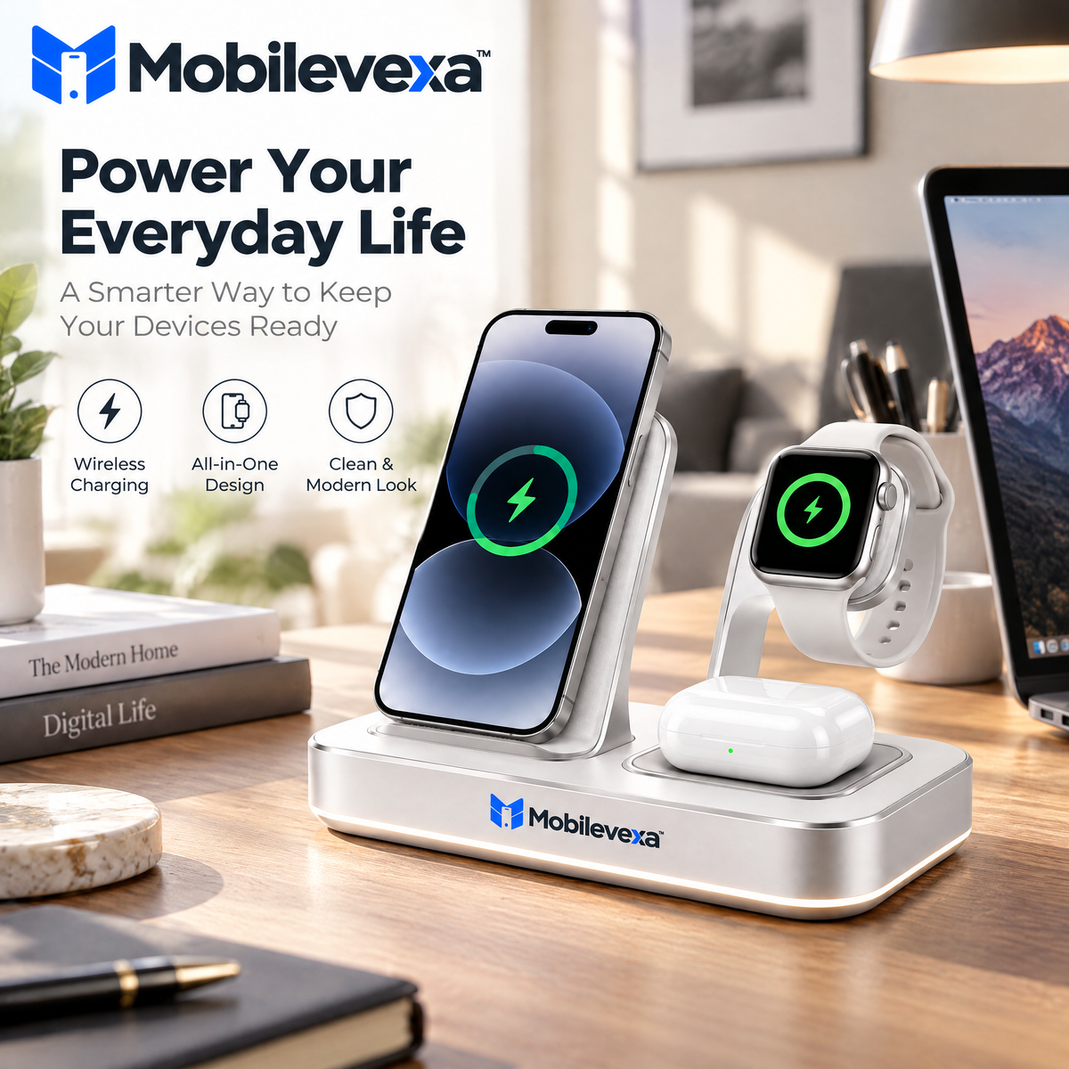 Mobilevexa™ Multi-Device Desktop Charging Station