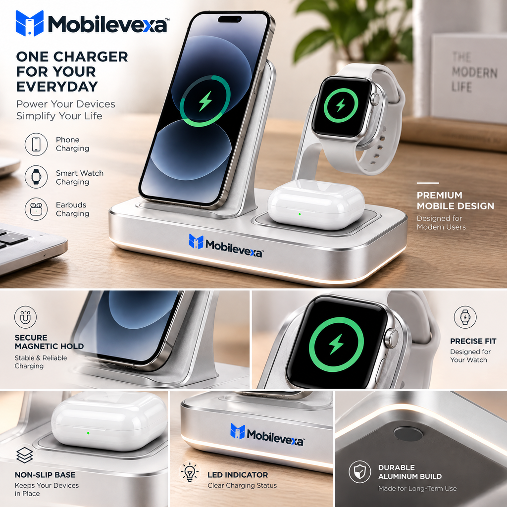 Mobilevexa™ Multi-Device Desktop Charging Station