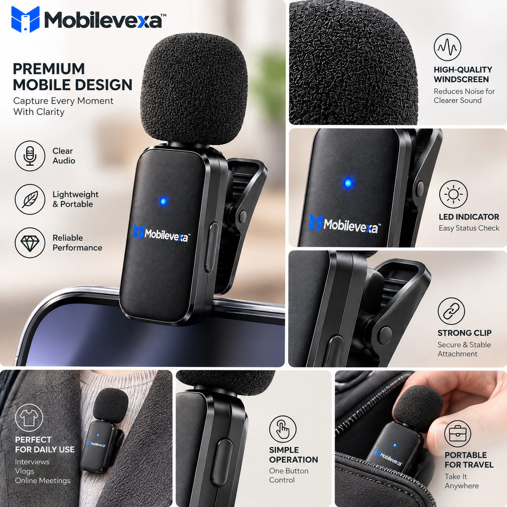 Mobilevexa™ Wireless Lavalier Microphone