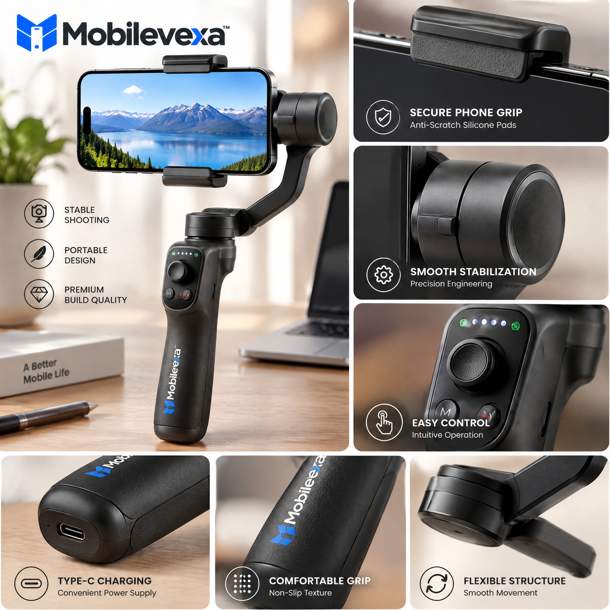 Mobilevexa™ Smartphone Stabilizer